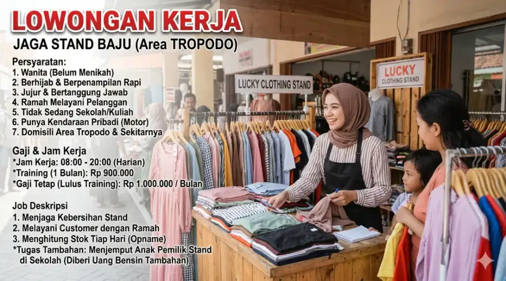 Jaga stand Toko Baju
