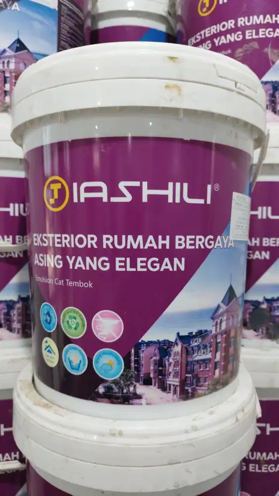 Cat Dinding Eksterior Jiashili RAL 7012 @25 Kg Basalt grey 1 Pail