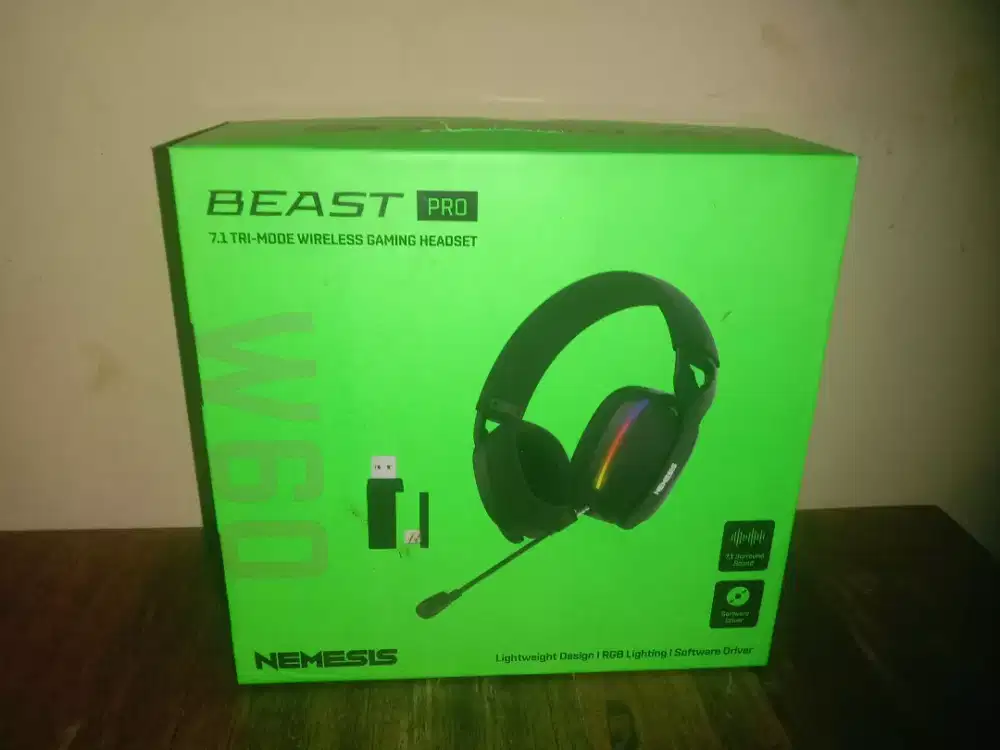 Jual Headset Gaming NYK Nemesis Beast Pro W60 Wireless 7.1