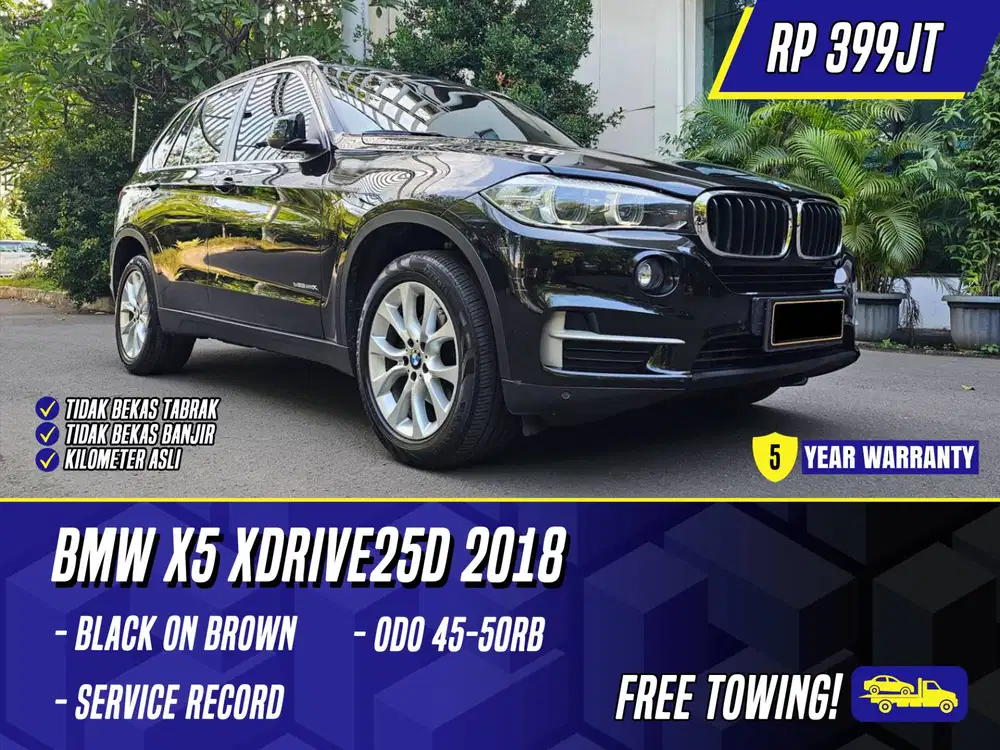 BMW X5 xDrive25d 2018 Black on Brown Hitam xDrive25 Diesel