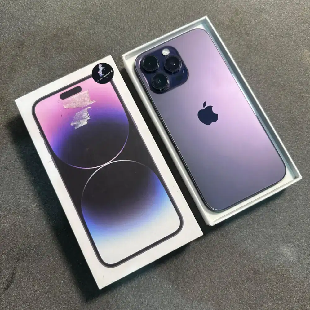 Iphone 14 promax 128 gb inter purple fullset