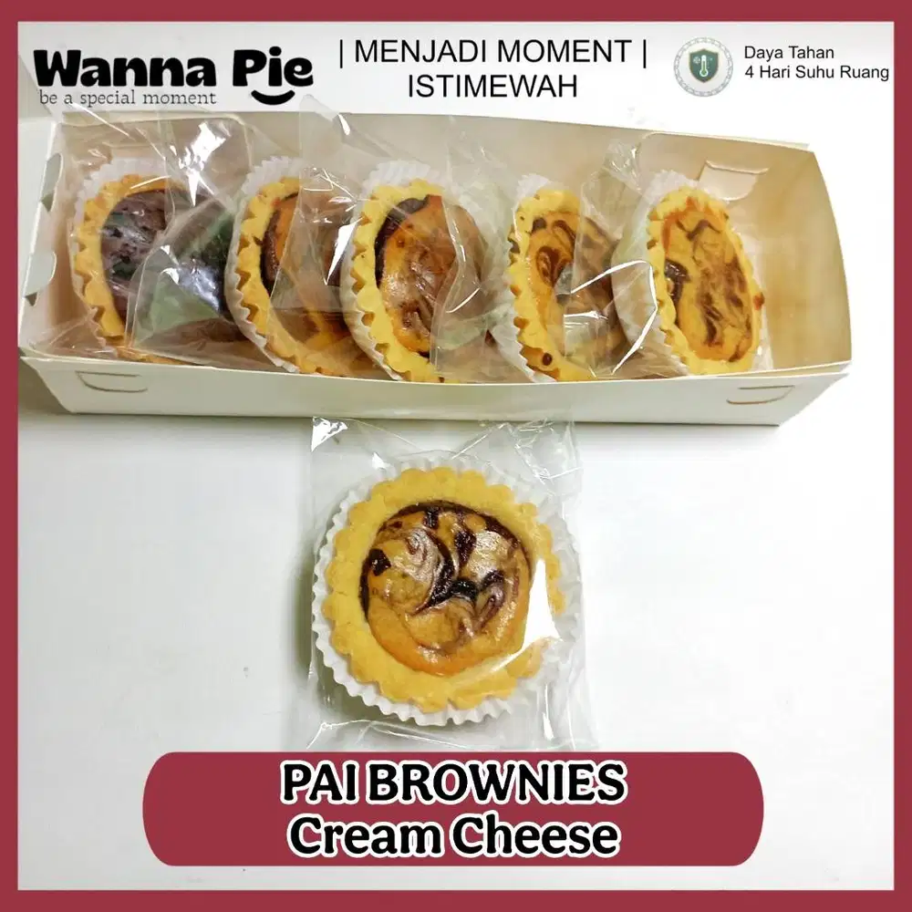 Pai Brownies Cream Cheese 1 Box isi 5 Fresh Siap Kirim Se Surabaya