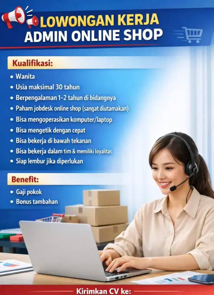 Lowongan Kerja Admin Online Shop