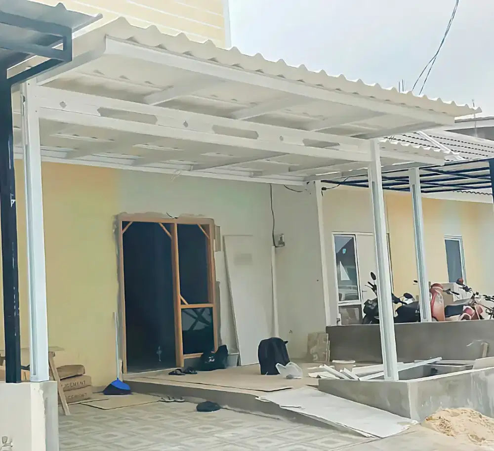 Kanopi Baja Ringan Atap Alderon double layer