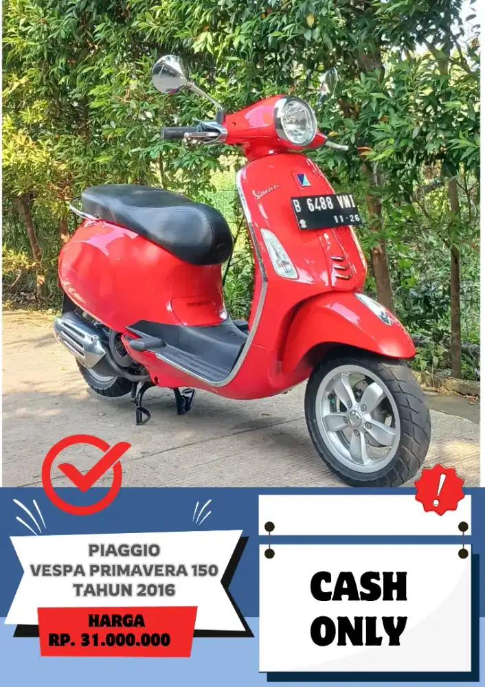 Vespa Primavera Tahun 2016 KM 14Ribu