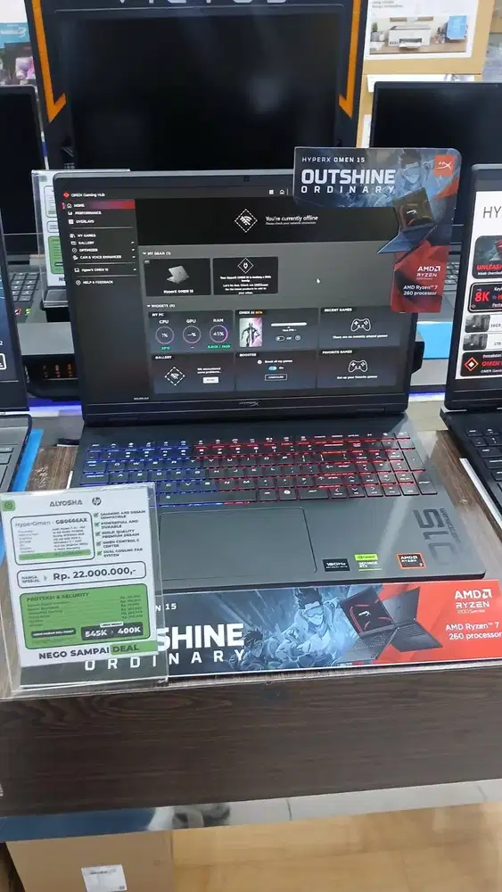 HP Omen 15 GB0666AX AMD Ryzen 7 260 16GB/1TB 15.3′′ 180Hz RTX5050 W11