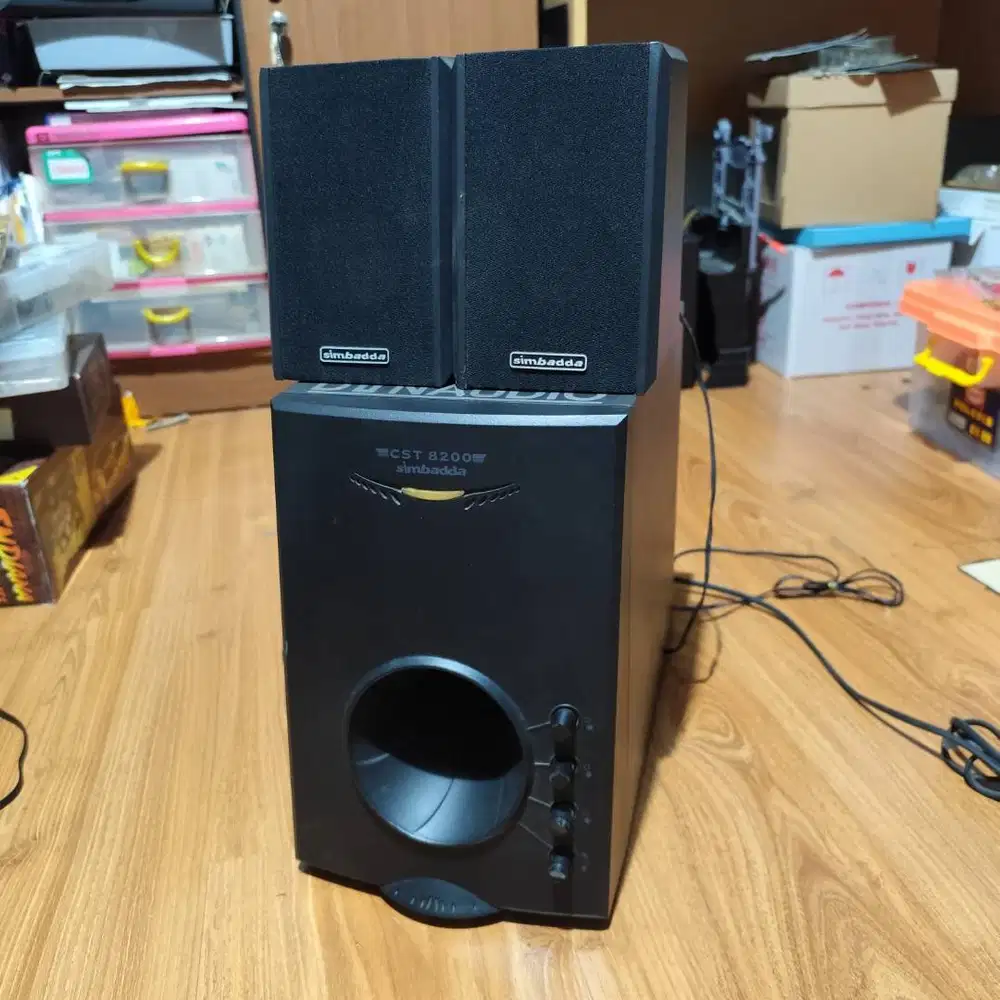 JUAL CEPAT!Speaker SIMBADDA CST 8200 stereo 2.1 speaker BAsS Mantab!
