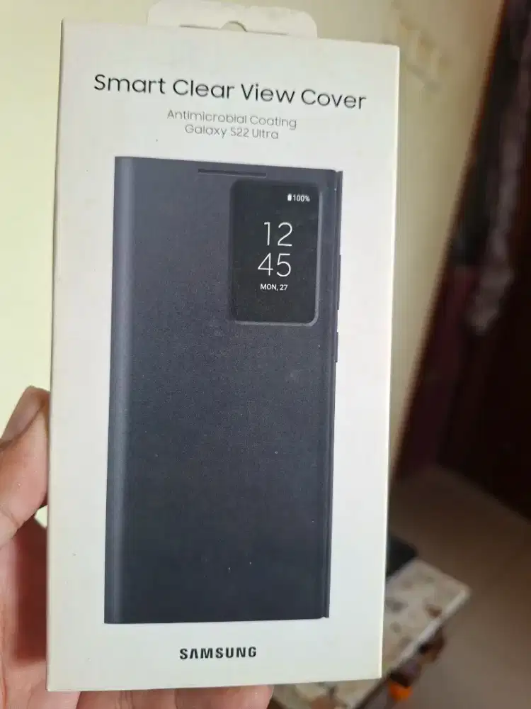 S22 ultra Cover Smart Clear View original samsung belum terpakai