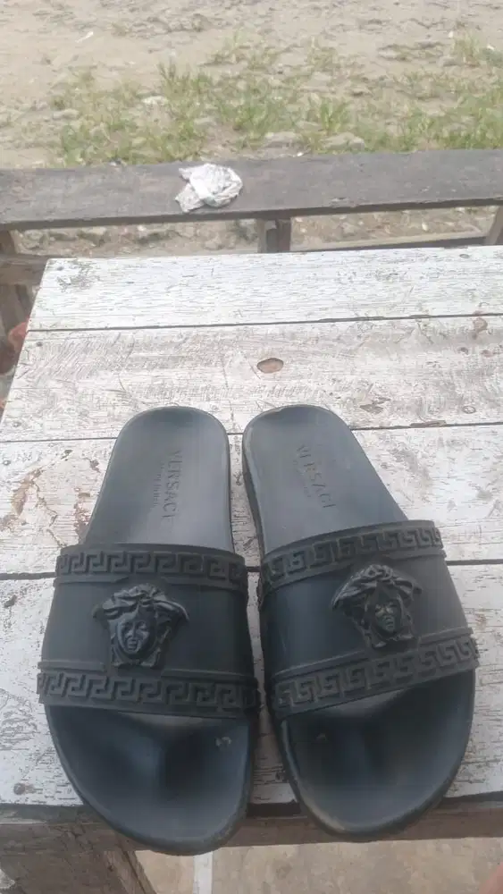Versace Medusa Pool Slide Sandals Black Original