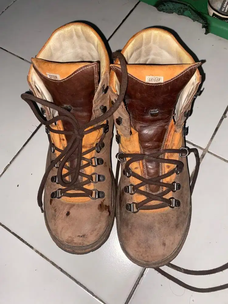 Sepatu boots kulit Geiger original