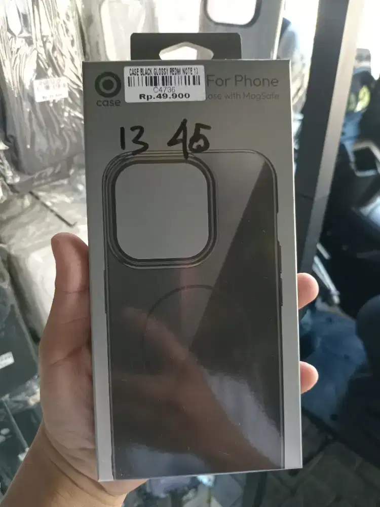 CASE BLACK GLOSY REDMI NOTE 13 4G ATLANTIS DAHSYAT