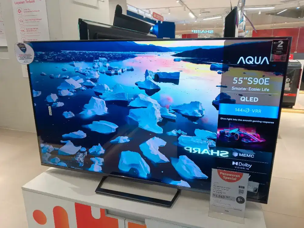 Promo TV  GOOGLE TV AQUA 55 Inch QLED 4K