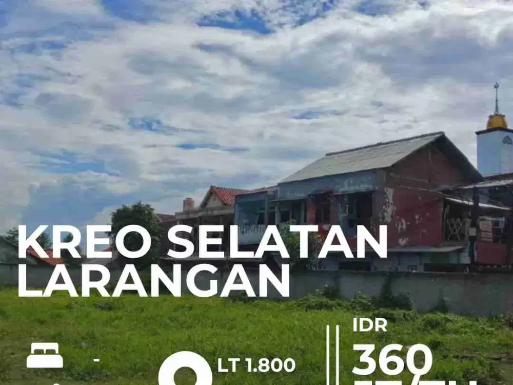 Disewakan tanah Kreo Selatan Ciledug Larangan