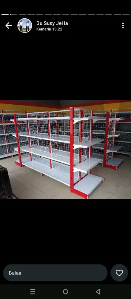 Rak supermarket Rak display Rak besi minimalis Rak toko minimarket