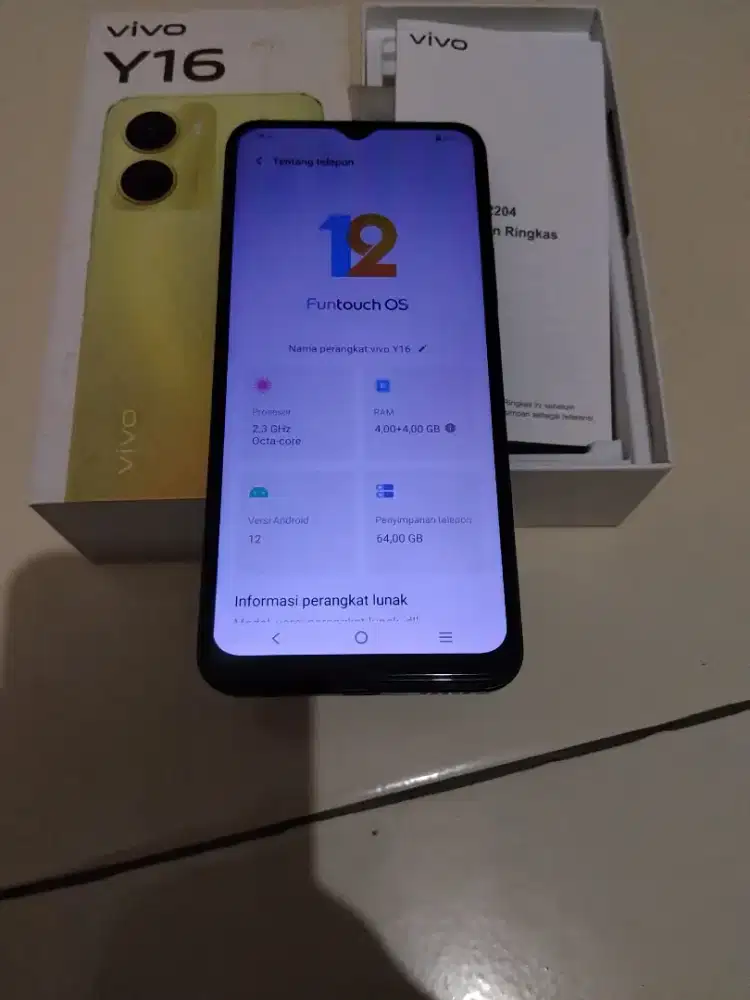 Vivo y16 ram 4+4/64