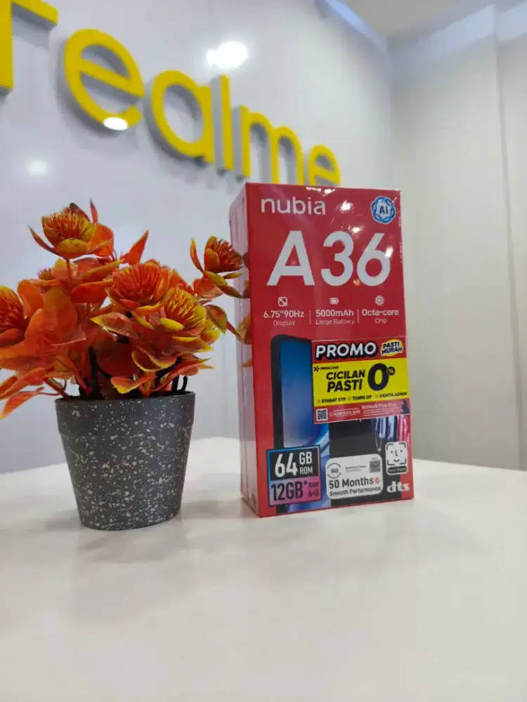 Ready nubia A36, cash/kredit bisa yaa