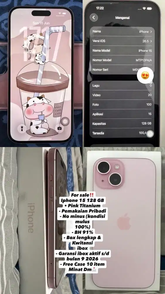 Iphone 15 128 GB ibox