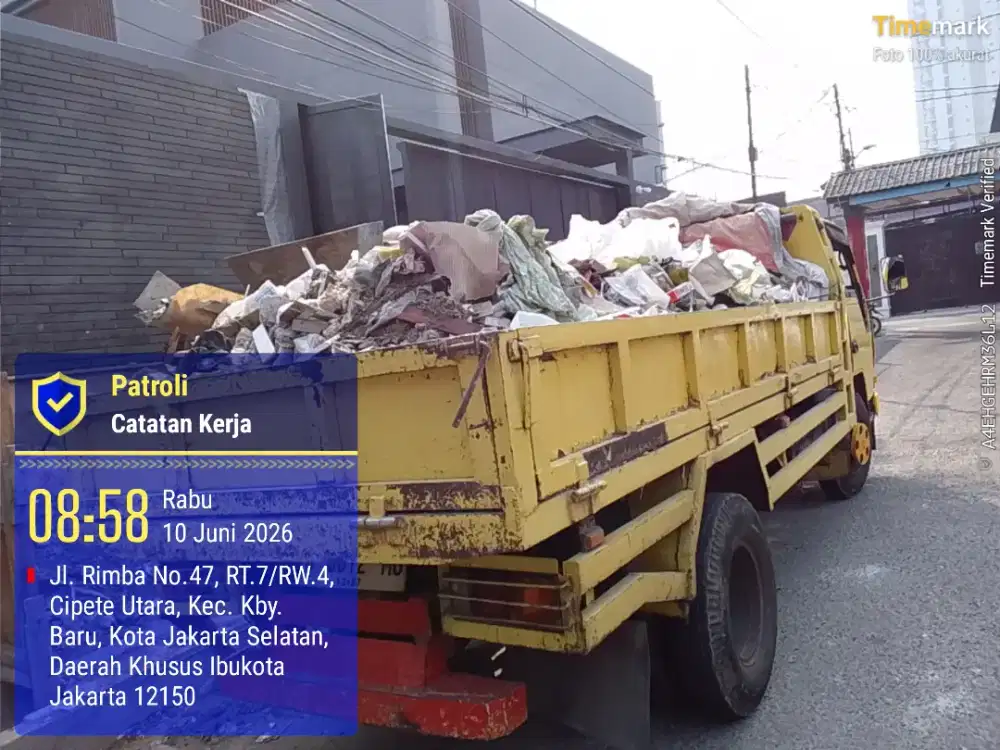 Tukang buang puing sampah dll
