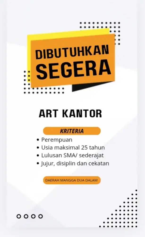 Lowongan Art kantor