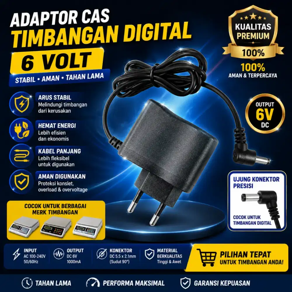 Cas timbangan digital 6v Moriz/Gigan dan timbangan sejenis