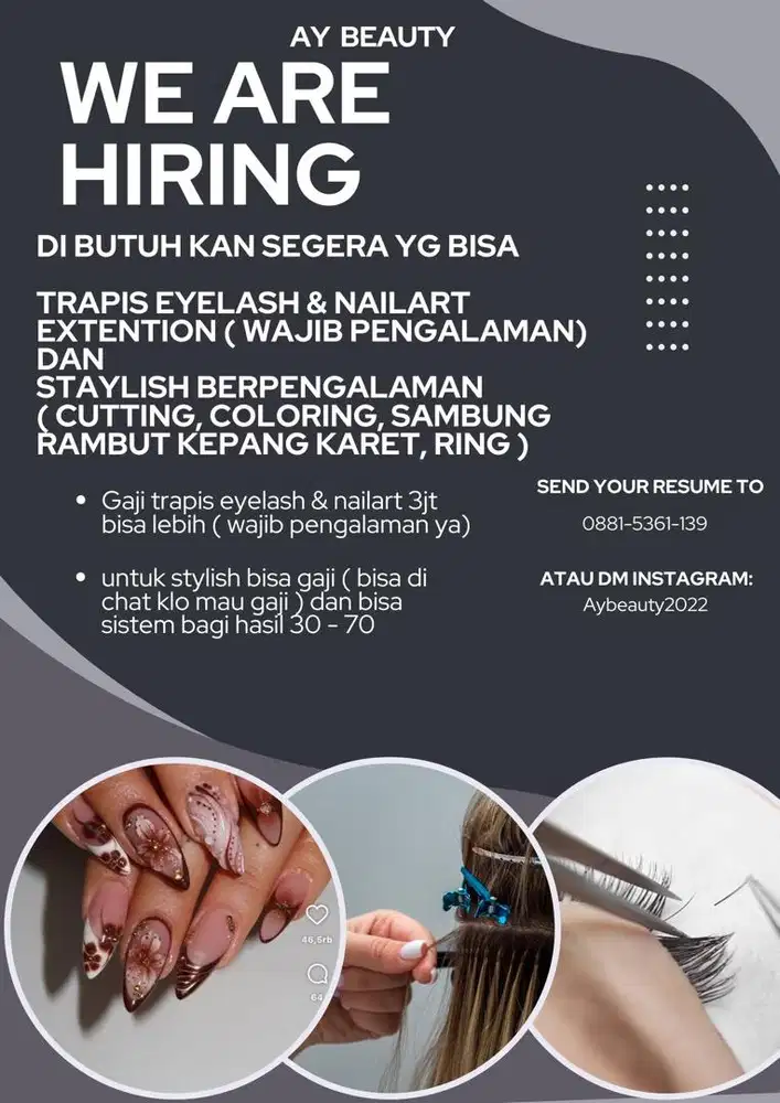 Lowongan kerja terapis dan stylish