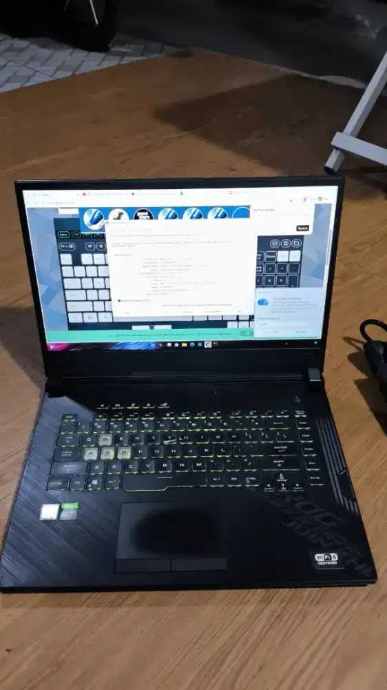 ASUS ROG CYBERPUNK G512Li STRIX HIGHEST  [VGA NVIDIA GTX 1650Ti 4Gb]