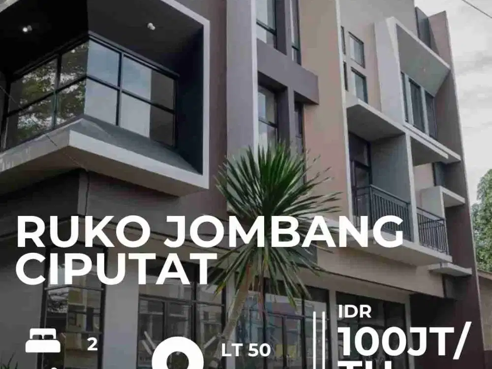 Disewakan ruko Jombang, Ciputat, Tangerang Selatan