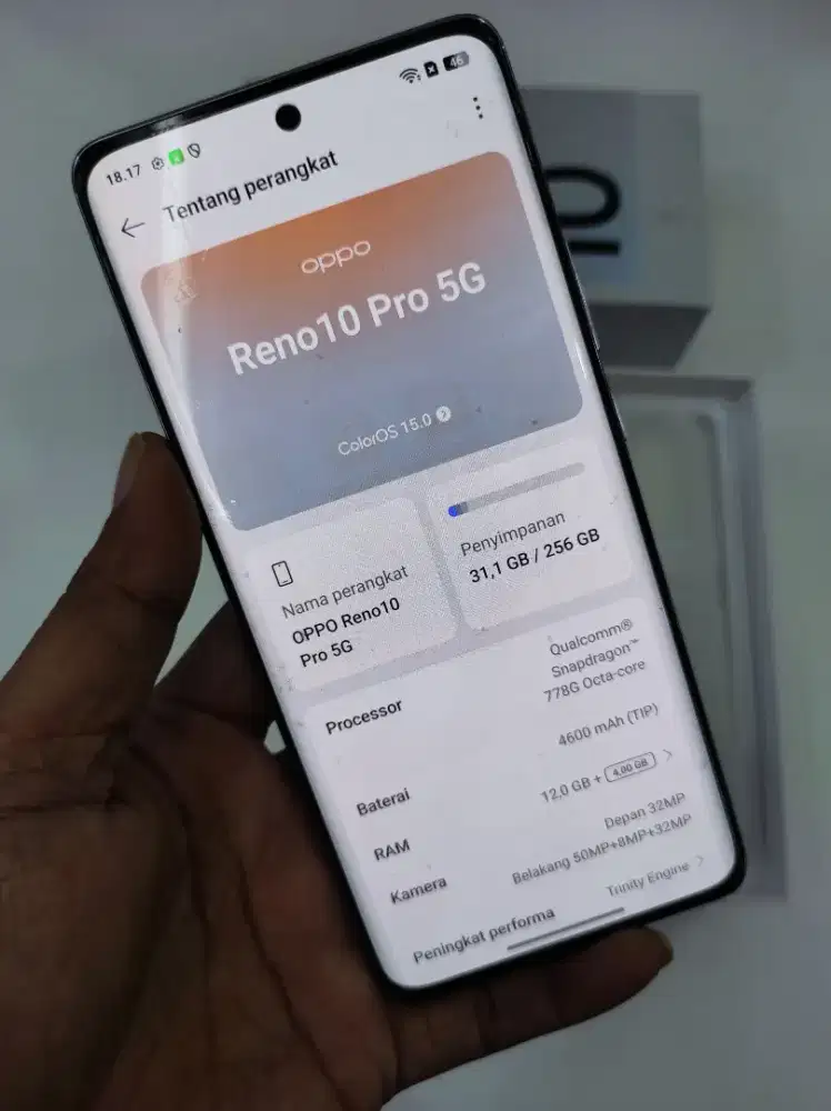 Oppo Reno 10pro 5G
Garansi Resmi
Mulus 98%
Ram 12/256
Fulset original
