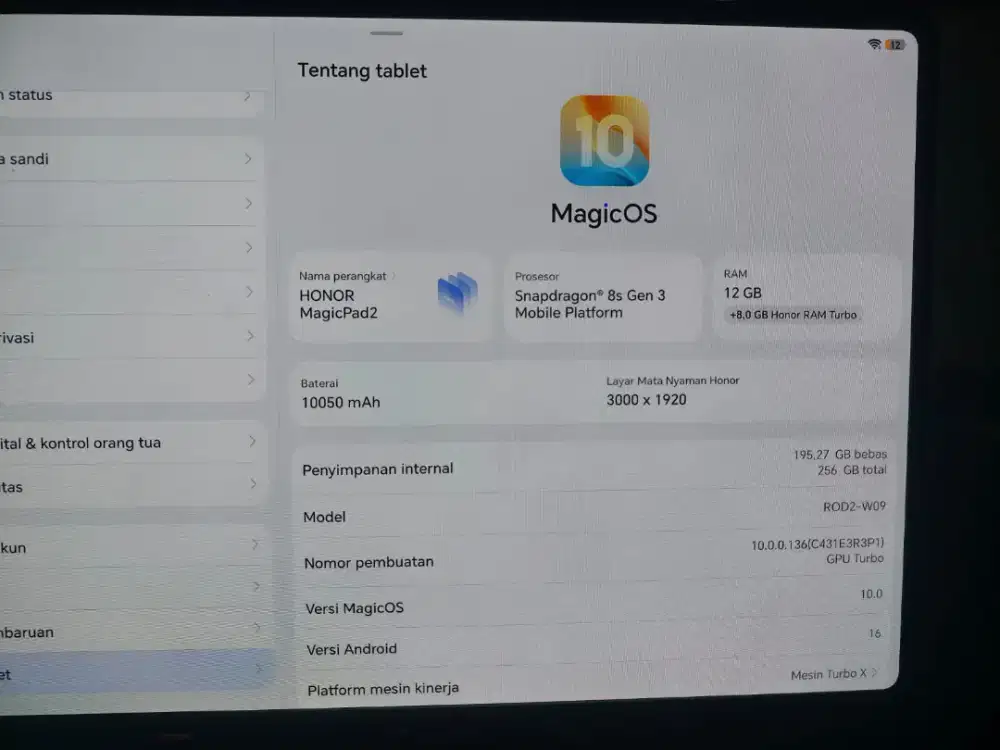 Tablet honor magic pad 2