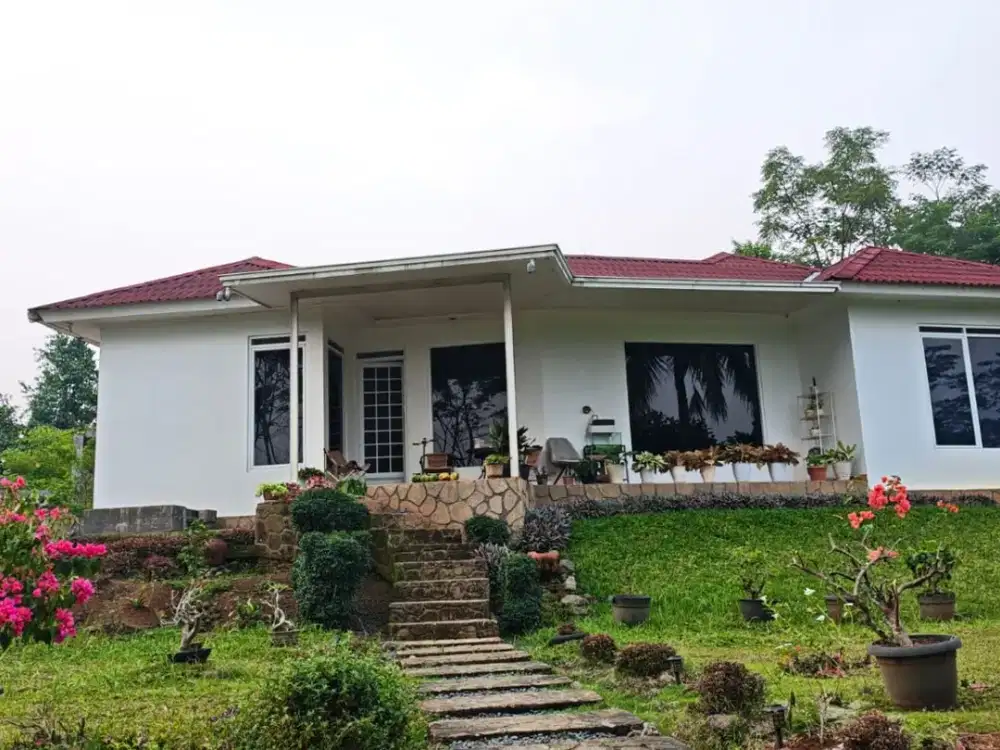 DIJUAL CEPAT !!! RUMAH EKSKLUSIF + TANAH LUAS BERKONTUR CANTIK DI KAWASAN BANDUNG BARAT