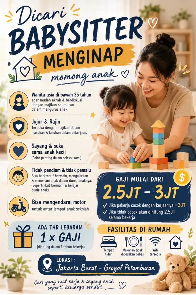 DICARI BABYSITTER (MENGINAP)