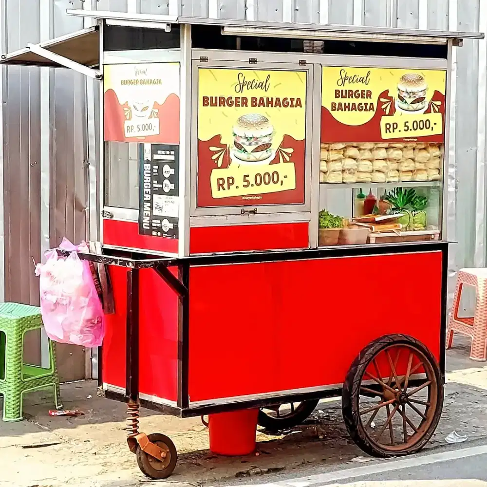 Gerobak alumunium masih bagus siap pakai