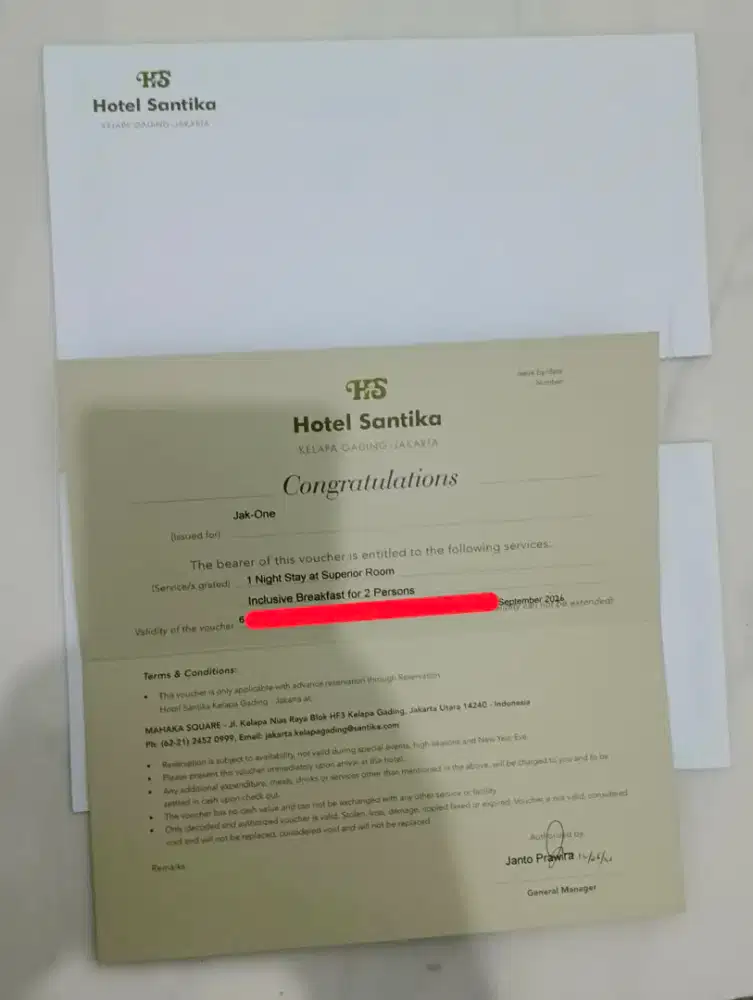 Voucher Hotel Santika - Kelapa Gading