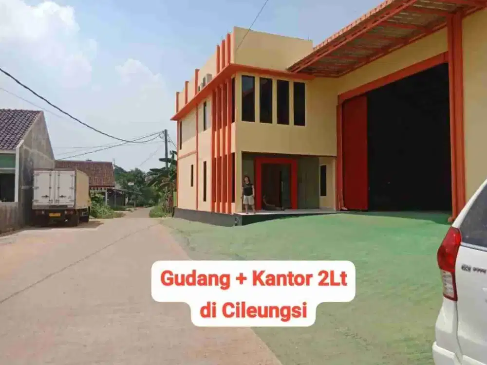 DIJUAL GEDUNG & GUDANG OFFICE 2 LANTAI STRATEGIS DEKAT TOL NAROGONG CILEUNGSI BOGOR