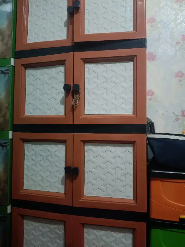 Lemari box kain plastik 4 tingkat