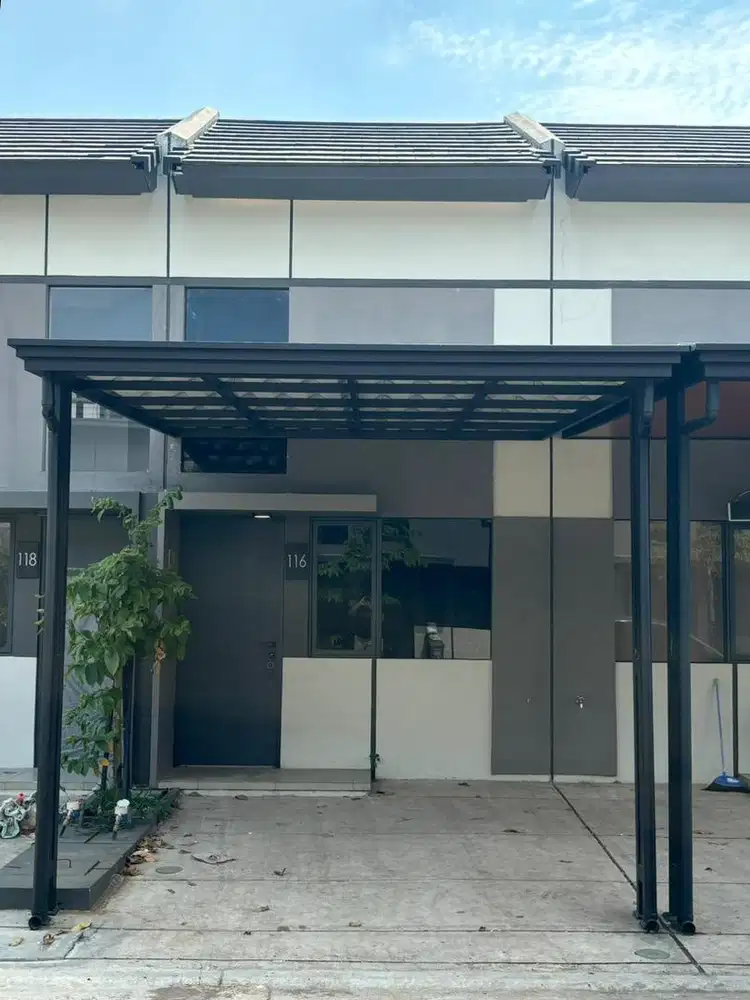 Disewakan Rumah Cluster XYZ Trail Type Z3 Park Serpong Berkanopi