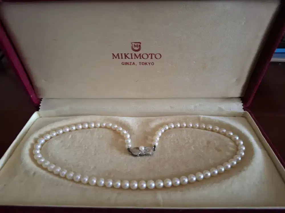 Mikimoto pearl necklace mutiara jepang asli