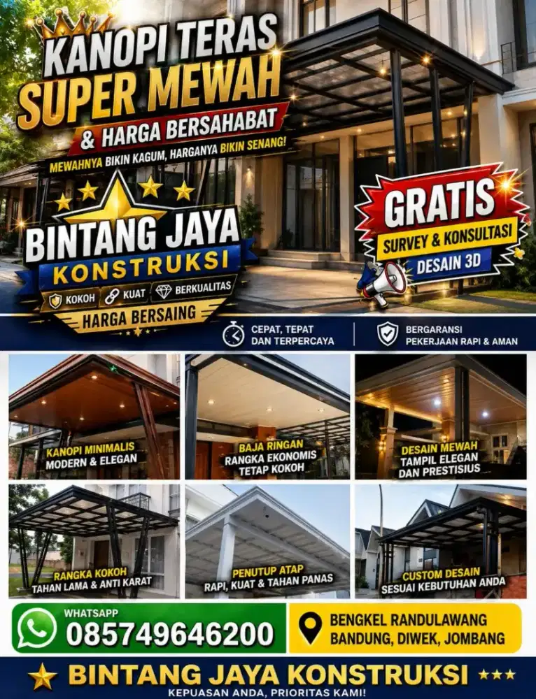 Kanopi teras mewah
