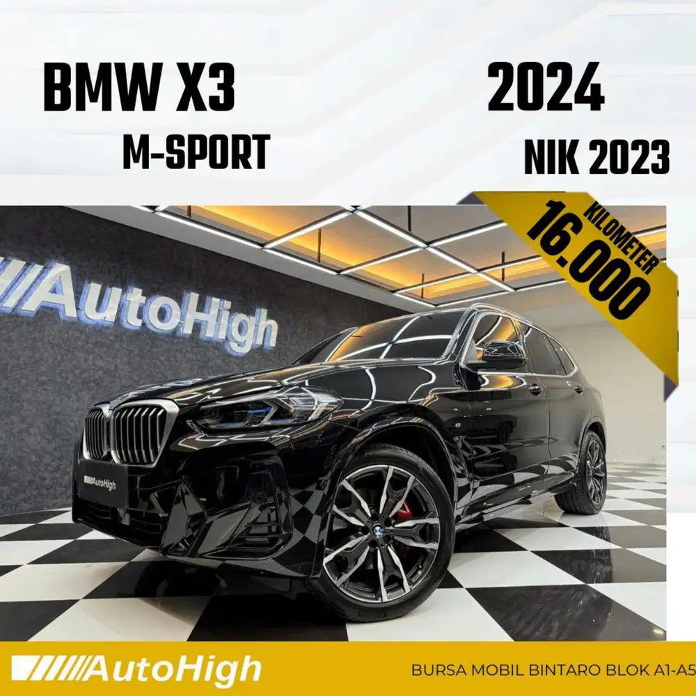 DP10% [Km16.000] X3 M-Sport 2023 Black Reg 2024 #AUTOHIGH