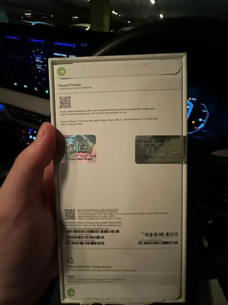 iPhone 17 Promax 512 Silver - Resmi Garansi Indonesia