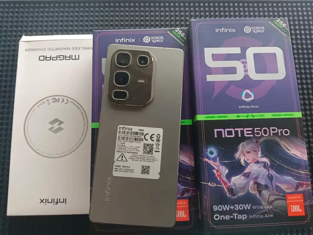 Infinix Note 50 pro Ram 8/256 lengkap mulus cas vivo 18W nominus