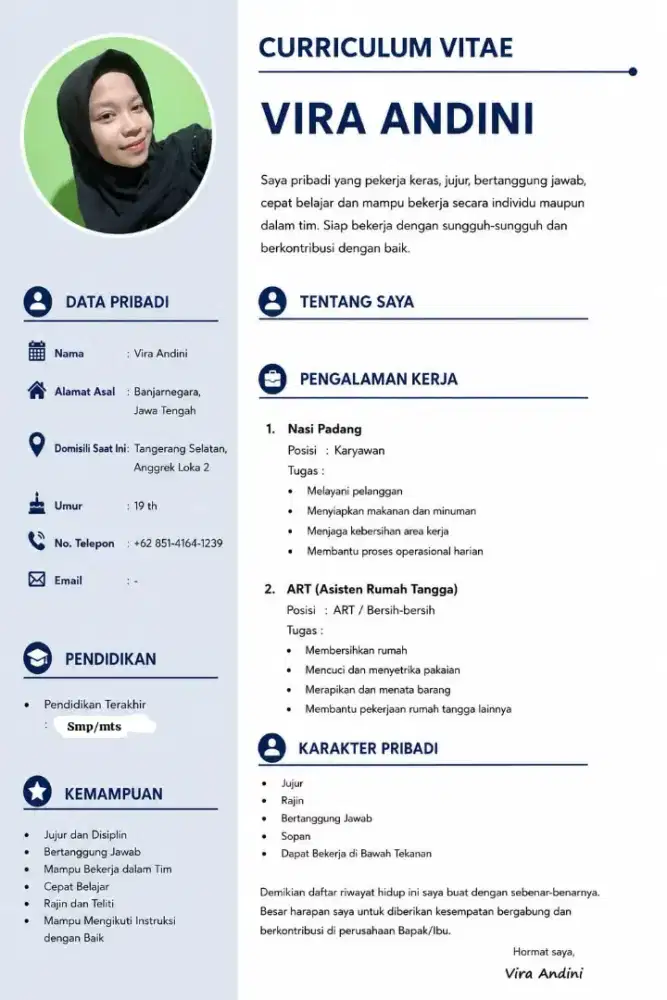Cari loker apa aja yang penting halal