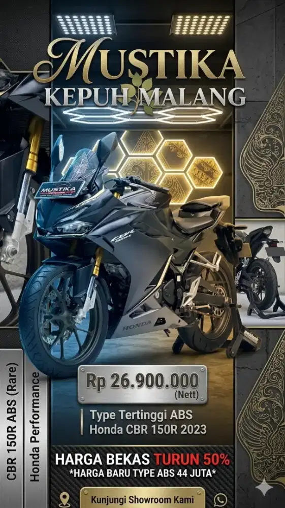 PROMO DP MULAI 1JTAN‼️ HONDA CBR 150 ABS TH 2023 MATTE BLACK ODO 13RB