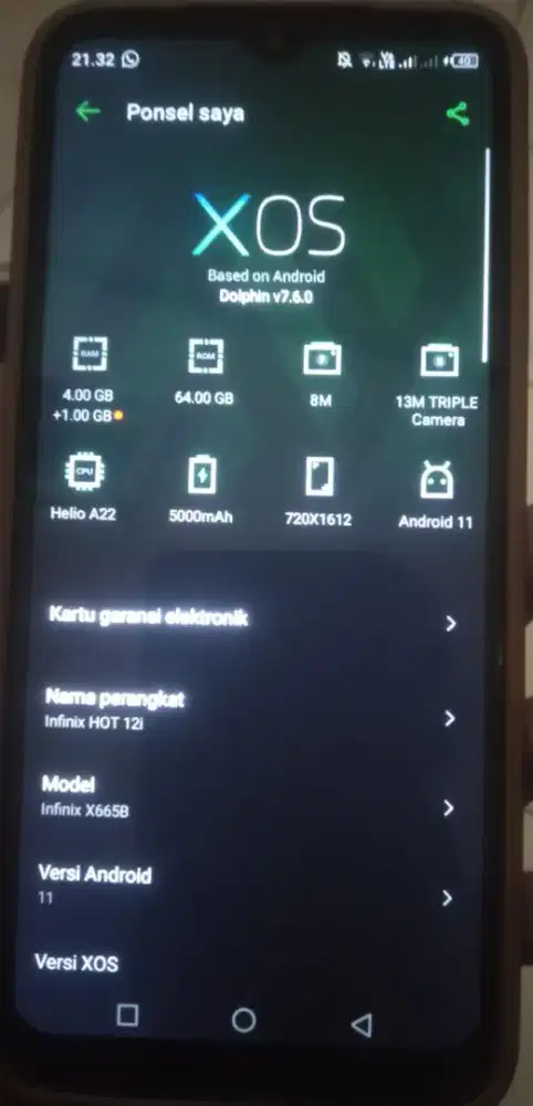 Infinix hot 12i siap pakai