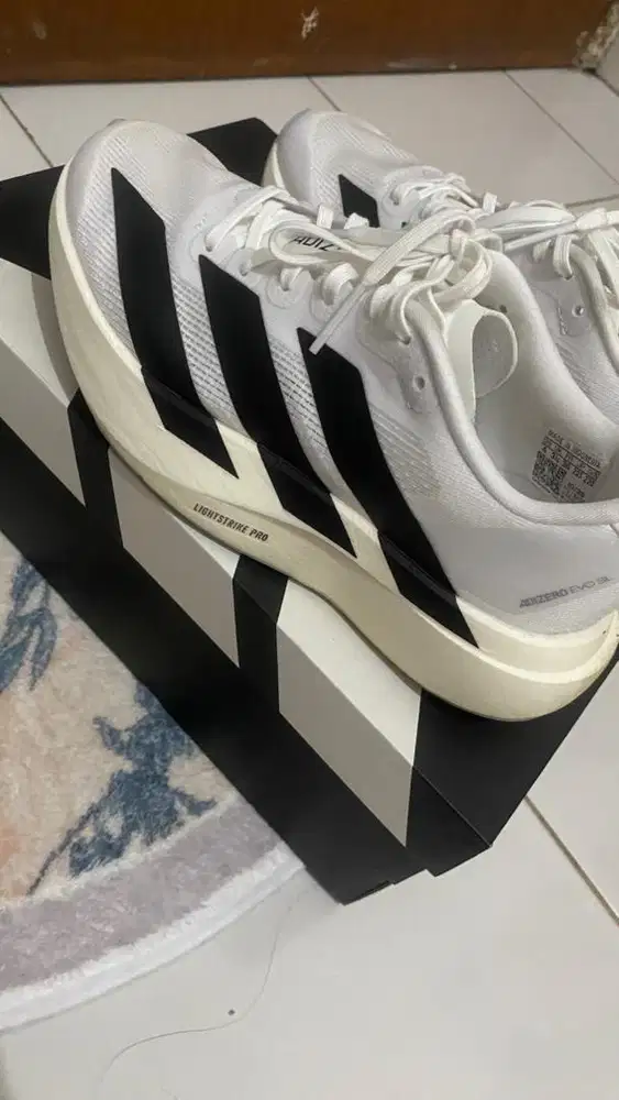 Adidas Adizero Evo SL Size 36 BlackWhite Original