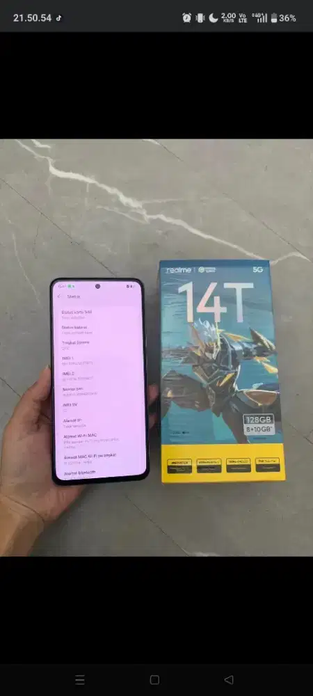 realmie 14T 5G. 8/128 fullset nominus