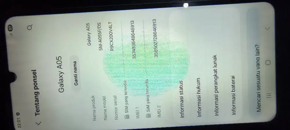 Samsung A05 lengkap semua Masih ori