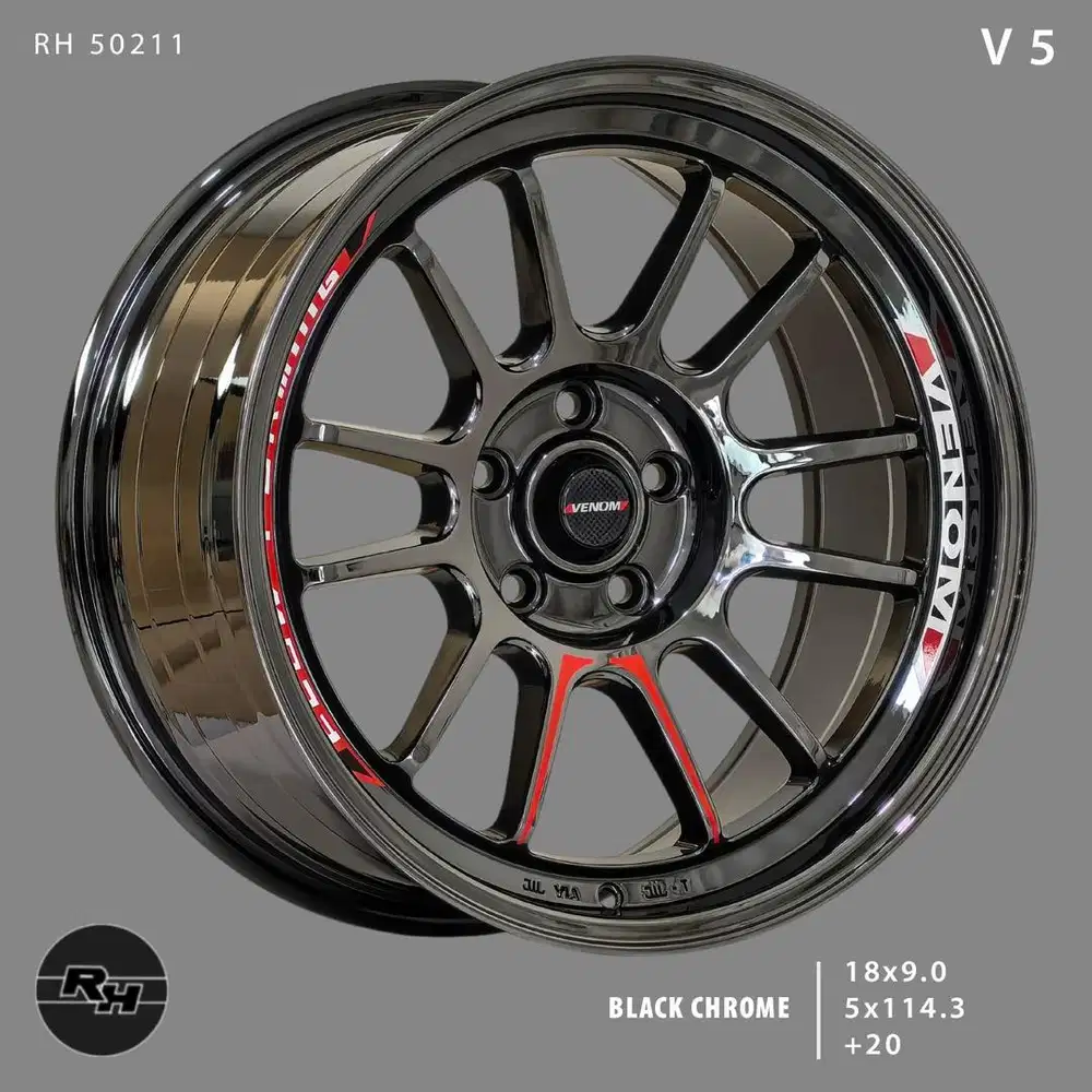 VELG VENOM BLACK CHROME R18*9 H5*114,3 SPEC INNOVA