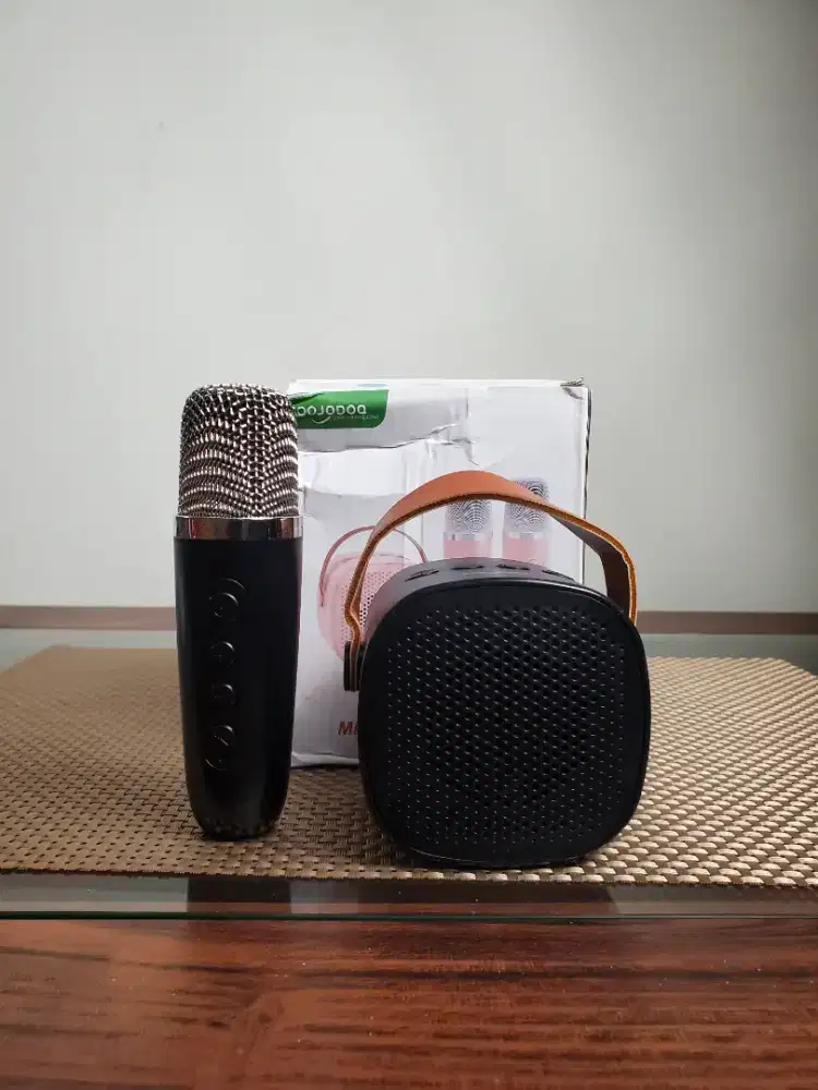 Speaker karaoke mini Goojodoq plus 1 mikrofon Wireless