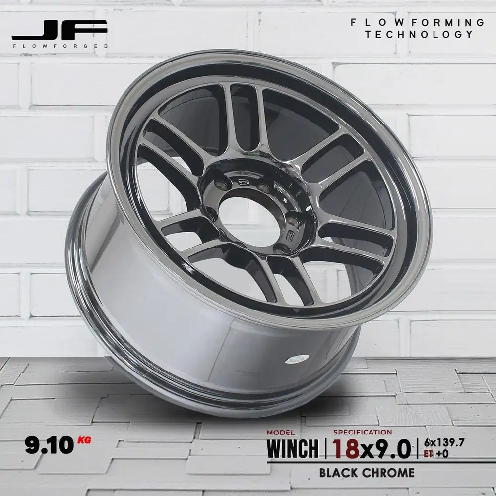 VELG RPT BLACK CHROME R18*9 H6*139.7 pajero,fortuner,triton,mux,hilux